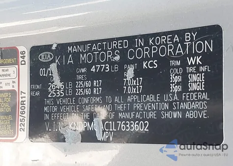 2020 Kia Sportage Lx from USA, damaged, VIN KNDPMCAC1L7633602